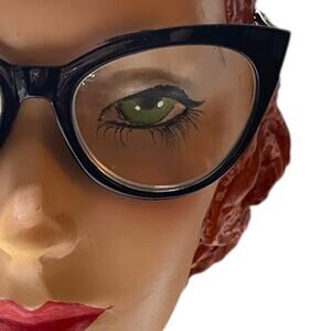 Betsey Johnson +2.00 Reading Glasses Readers Cat Eye Black